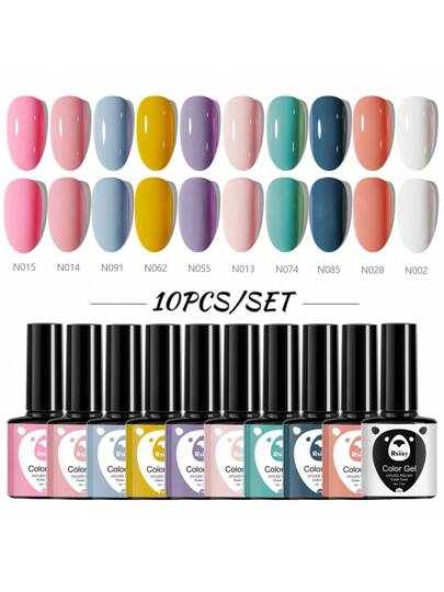 Conjunto de 10 Esmaltes de Gel Com Glitter | XEIJAYI - Luna Fashion Style -