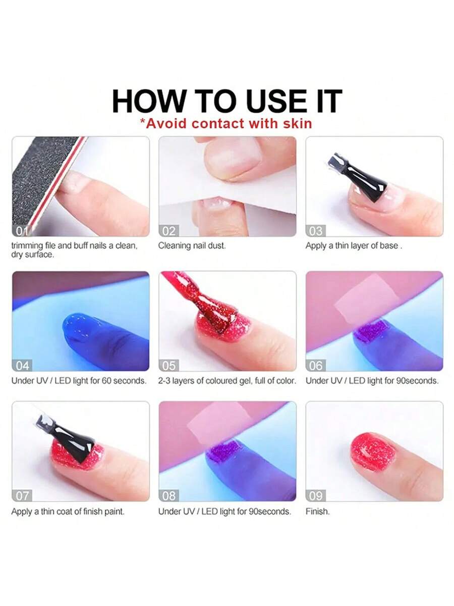 Conjunto de 10 Esmaltes de Gel Com Glitter | XEIJAYI - Luna Fashion Style -