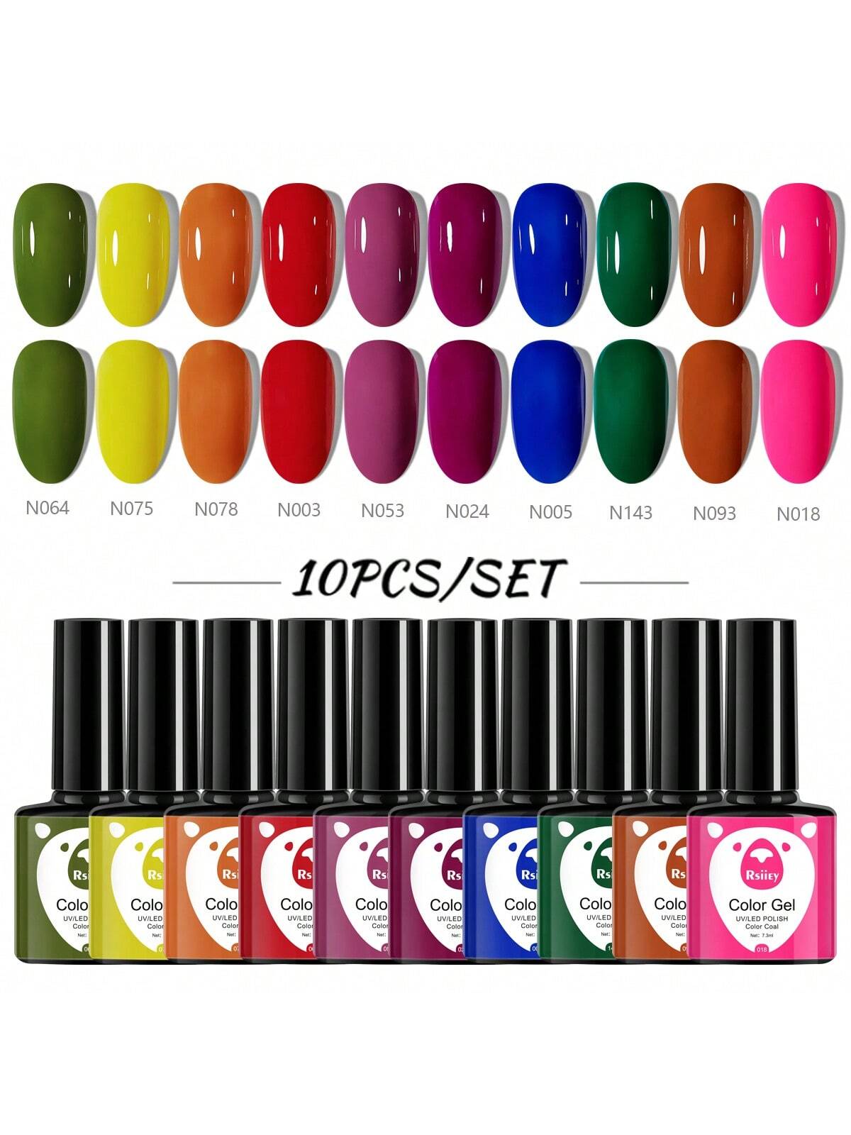 Conjunto de 10 Esmaltes de Gel Com Glitter | XEIJAYI - Luna Fashion Style -
