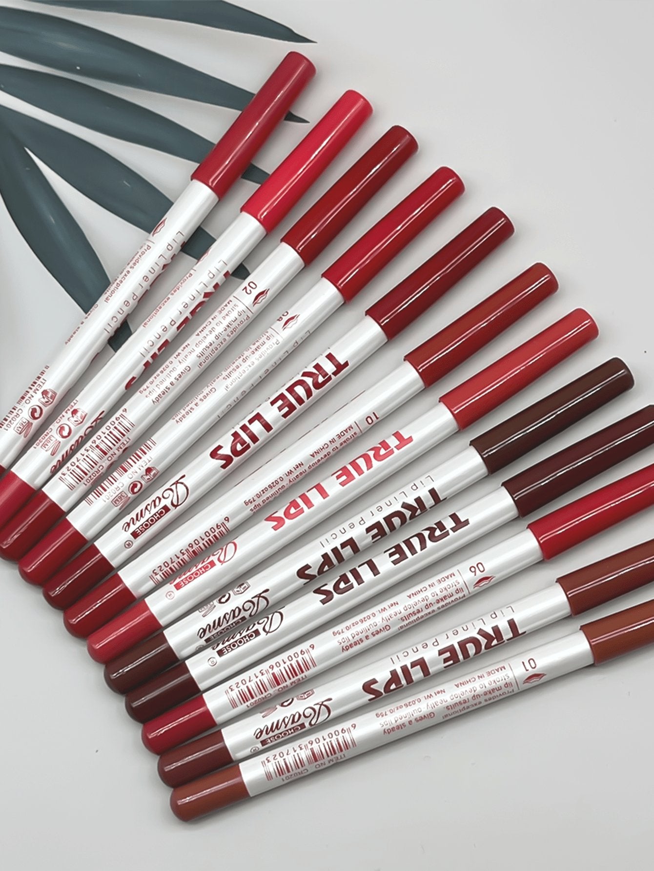Conjunto de 12 Lápis de Contorno Labial Mate - Luna Fashion Style -