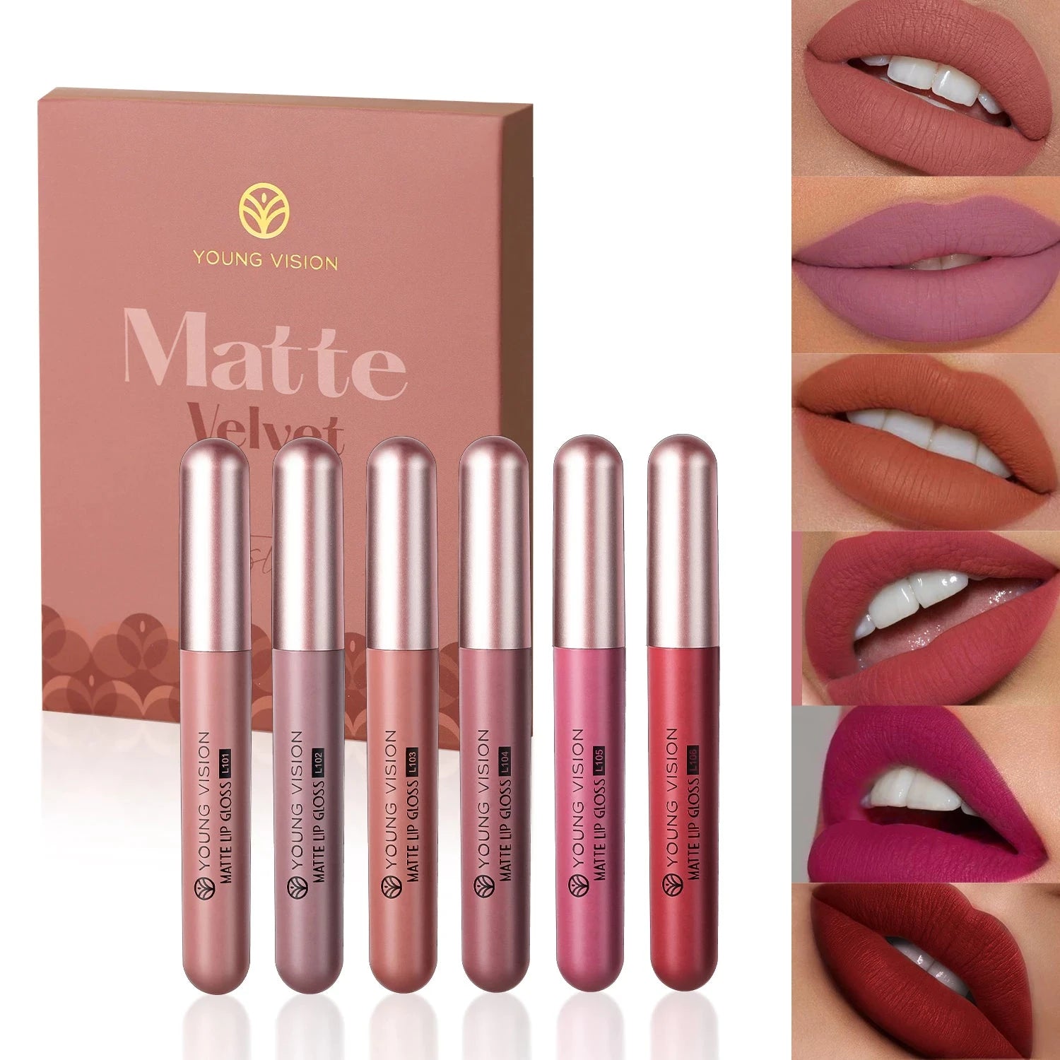 Conjunto de 6 Batons Foscos - Luna Fashion Style -