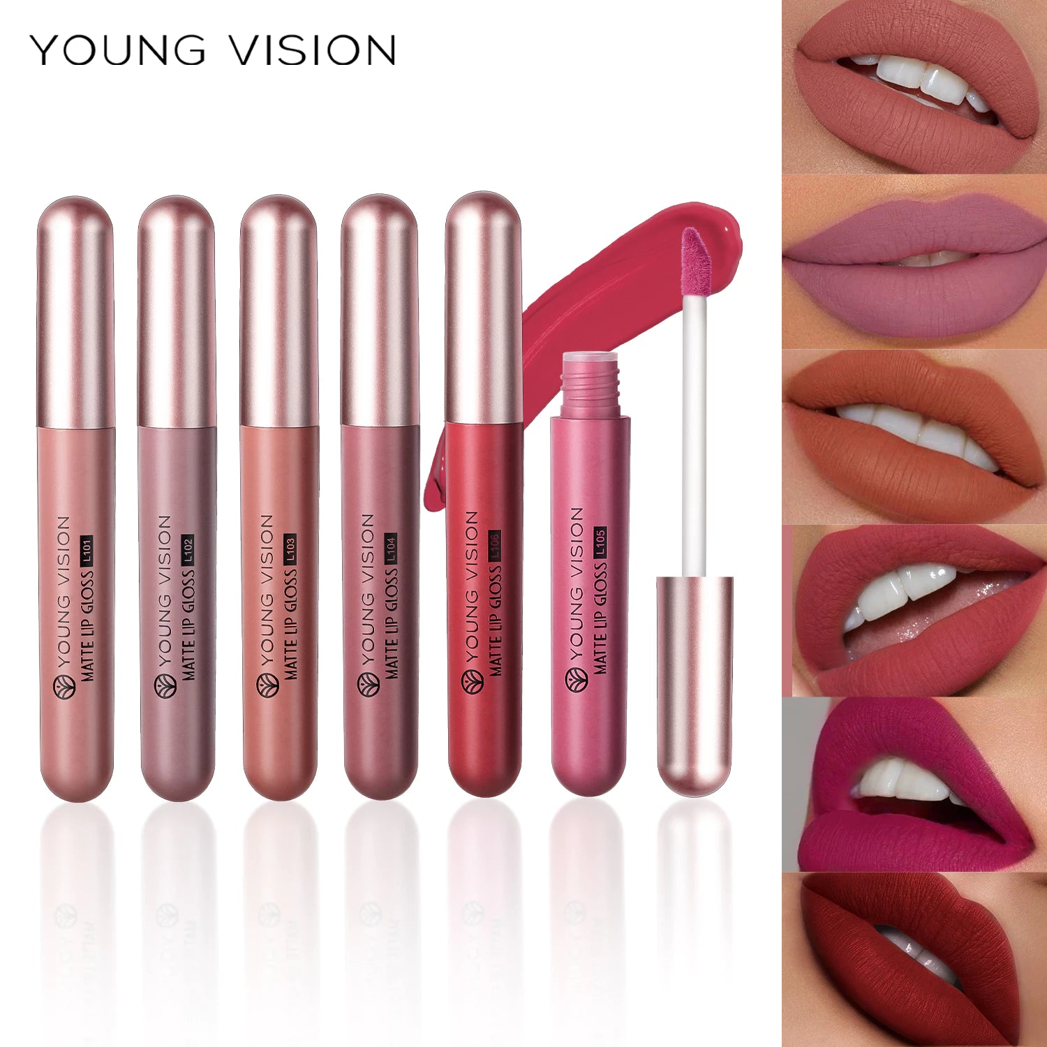 Conjunto de 6 Batons Foscos - Luna Fashion Style -