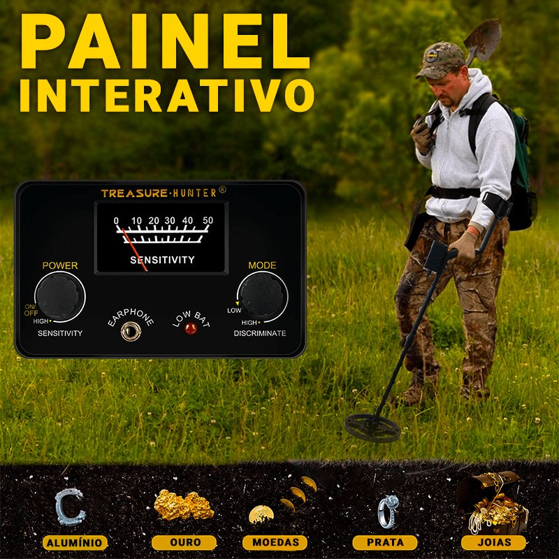 Detector Magnético Profissional de Metais e Pedras Preciosas - Luna Fashion Style - Eletrônicos