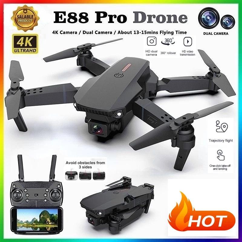 Drone E88 Pro 4K Ultra HD com Controle Remoto | Zangão - Luna Fashion Style -