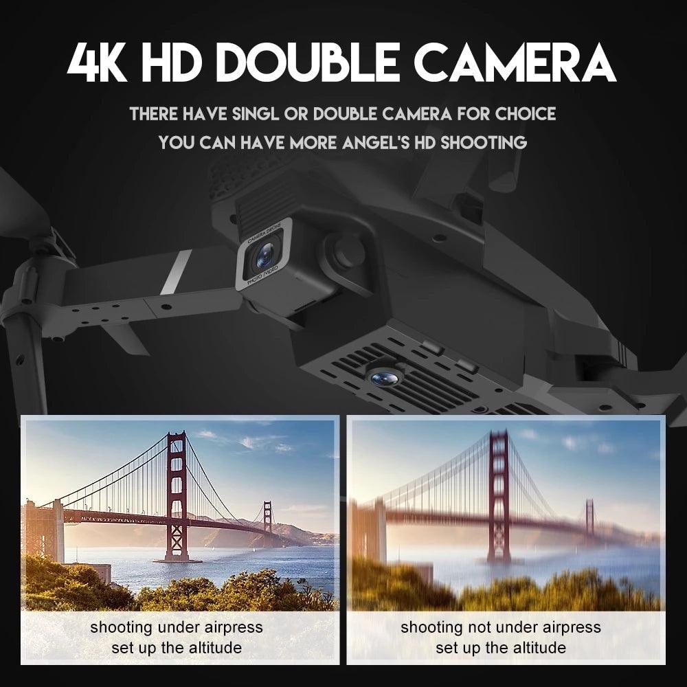 Drone E88 Pro 4K Ultra HD com Controle Remoto | Zangão - Luna Fashion Style -