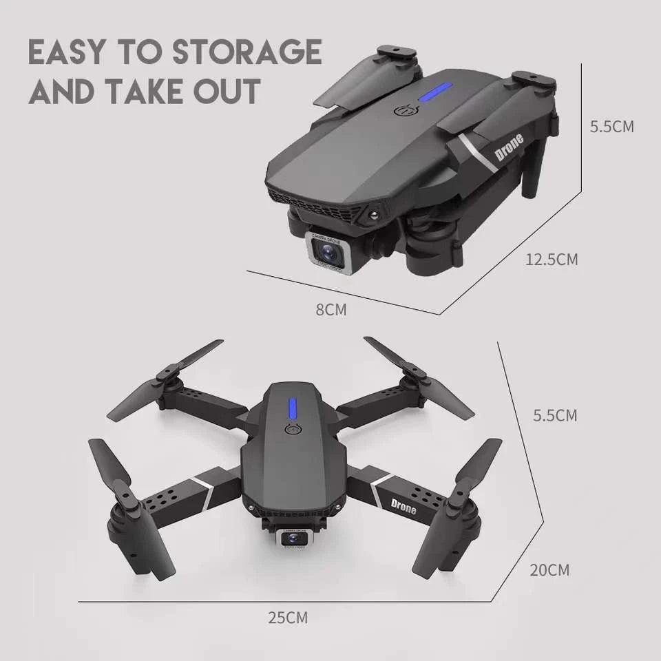Drone E88 Pro 4K Ultra HD com Controle Remoto | Zangão - Luna Fashion Style -