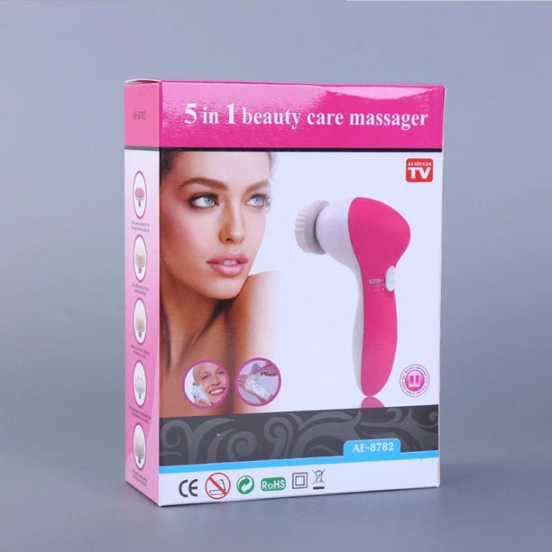 Escova Facial Elétrica Esfoliante limpeza Massageadora 5/1 Portátil - RS63 - Luna Fashion Style -