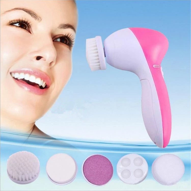 Escova Facial Elétrica Esfoliante limpeza Massageadora 5/1 Portátil - RS63 - Luna Fashion Style -