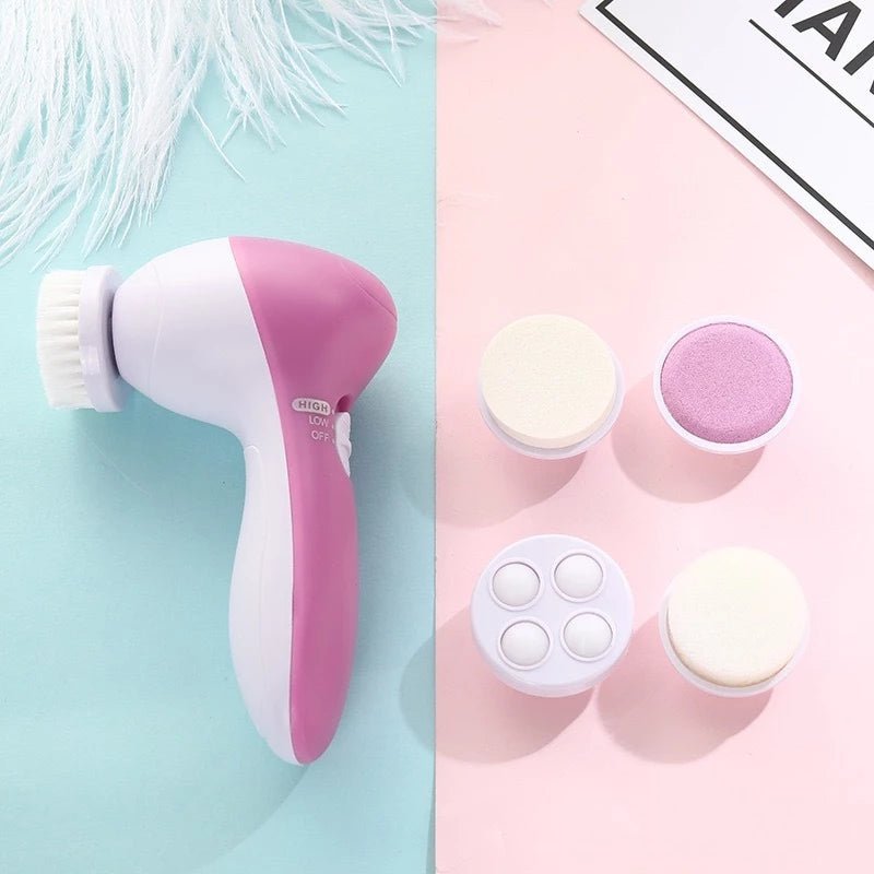 Escova Facial Elétrica Esfoliante limpeza Massageadora 5/1 Portátil - RS63 - Luna Fashion Style -