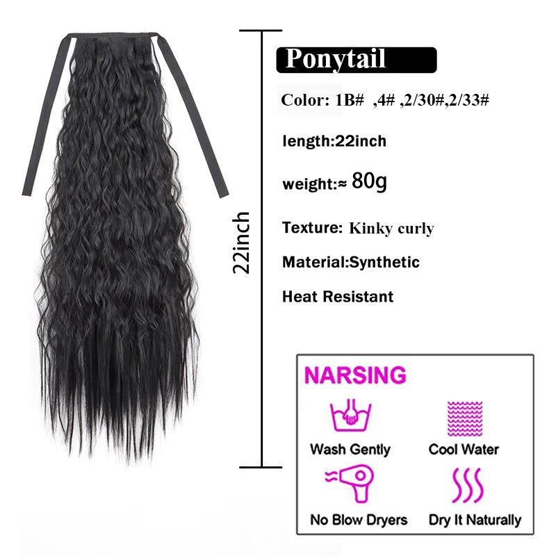 Extensão de Cabelo Cacheado Kinky Sintético - Luna Fashion Style -