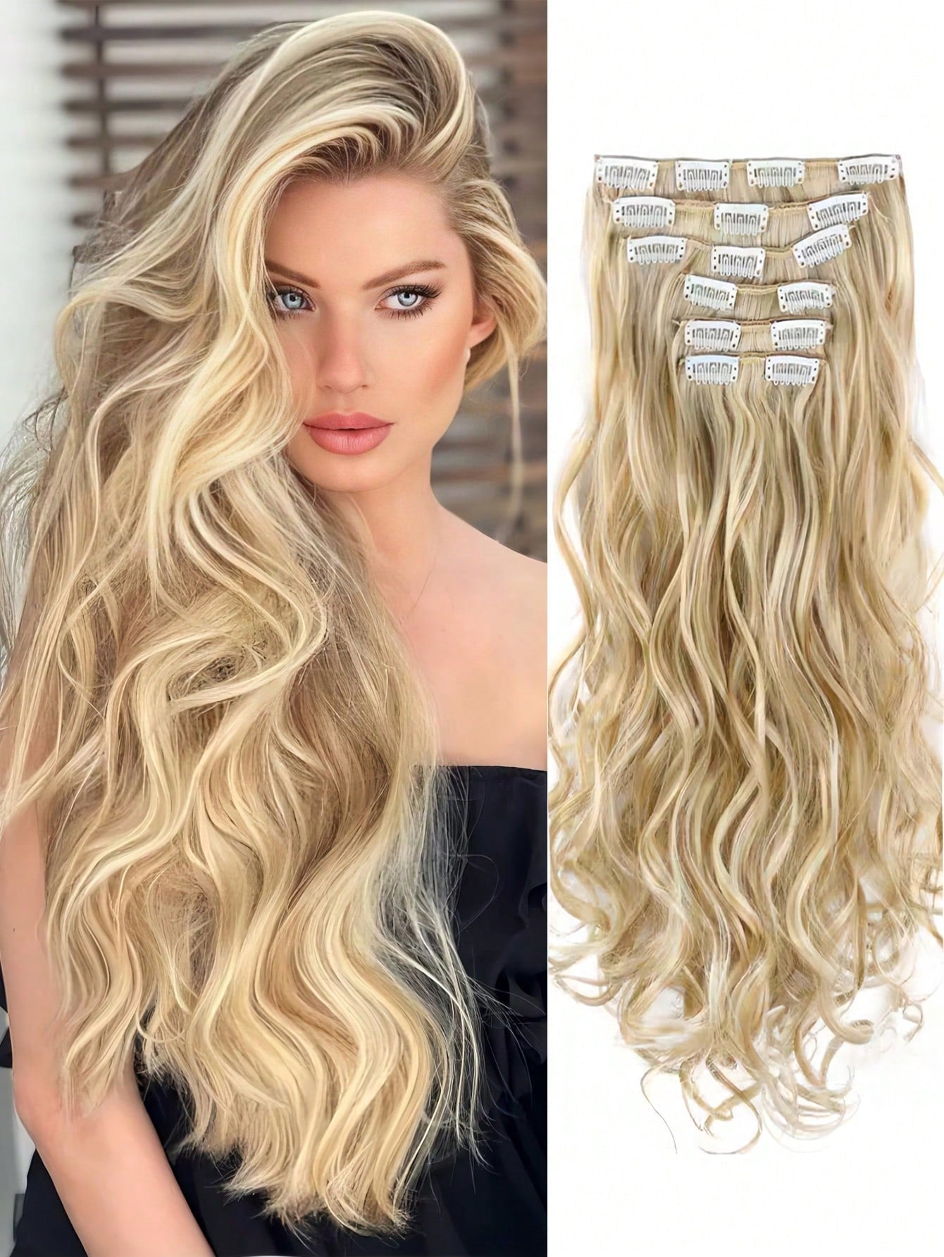 Extensão de Cabelo Longo Cacheado de 20 Polegadas - Luna Fashion Style -
