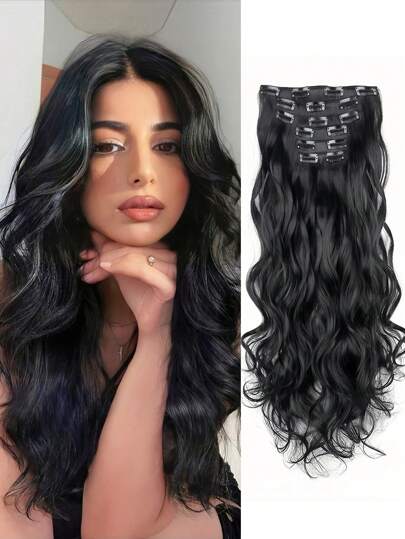 Extensão de Cabelo Longo Cacheado de 20 Polegadas - Luna Fashion Style -