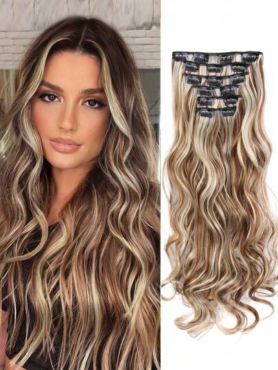 Extensão de Cabelo Longo Cacheado de 20 Polegadas - Luna Fashion Style -