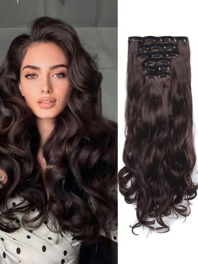 Extensão de Cabelo Longo Cacheado de 20 Polegadas - Luna Fashion Style -