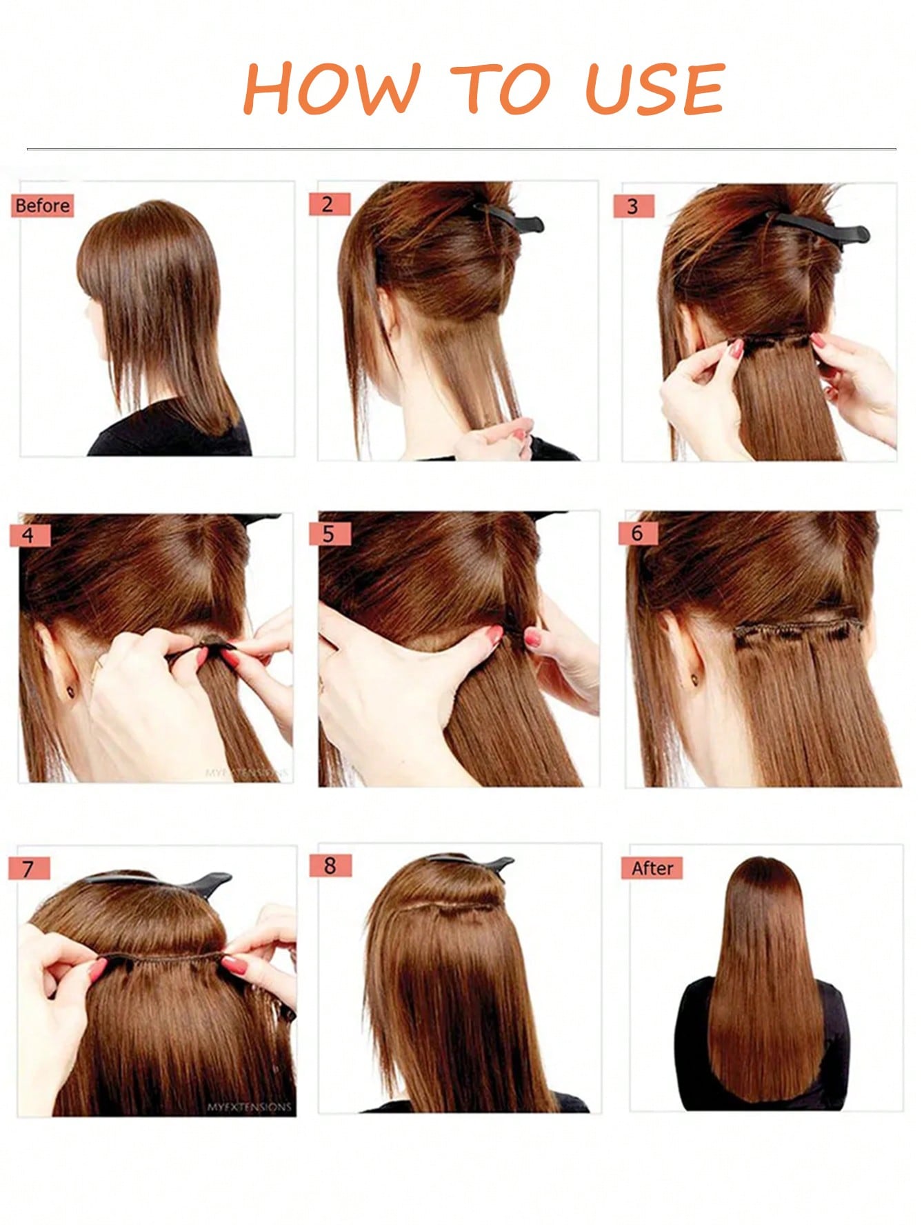 Extensão de Cabelo Longo Cacheado de 20 Polegadas - Luna Fashion Style -