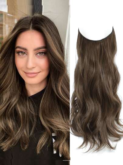 Extensões de Cabelo Ondeado Encaracolado Halo com Fio Invisível - Luna Fashion Style -
