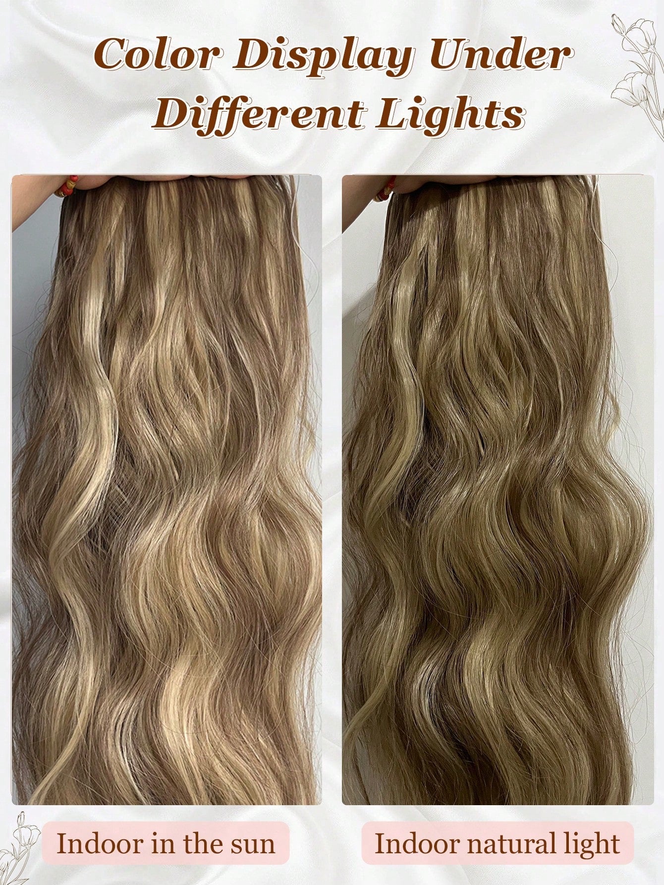 Extensões de Cabelo Ondeado Encaracolado Halo com Fio Invisível - Luna Fashion Style -