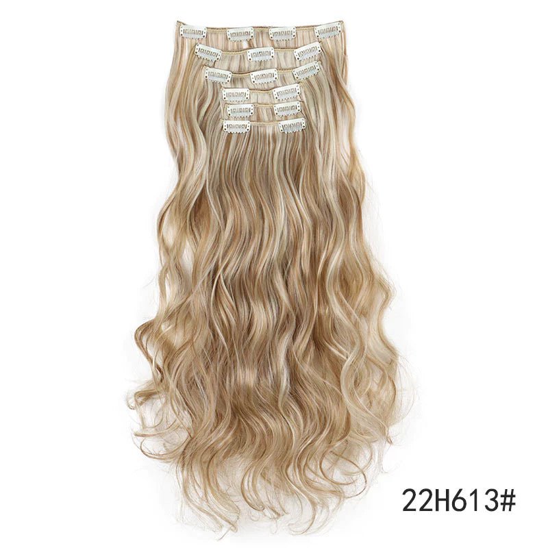Extensões de Cabelo Sintético Ondulado com 16 Presilhas - Luna Fashion Style -