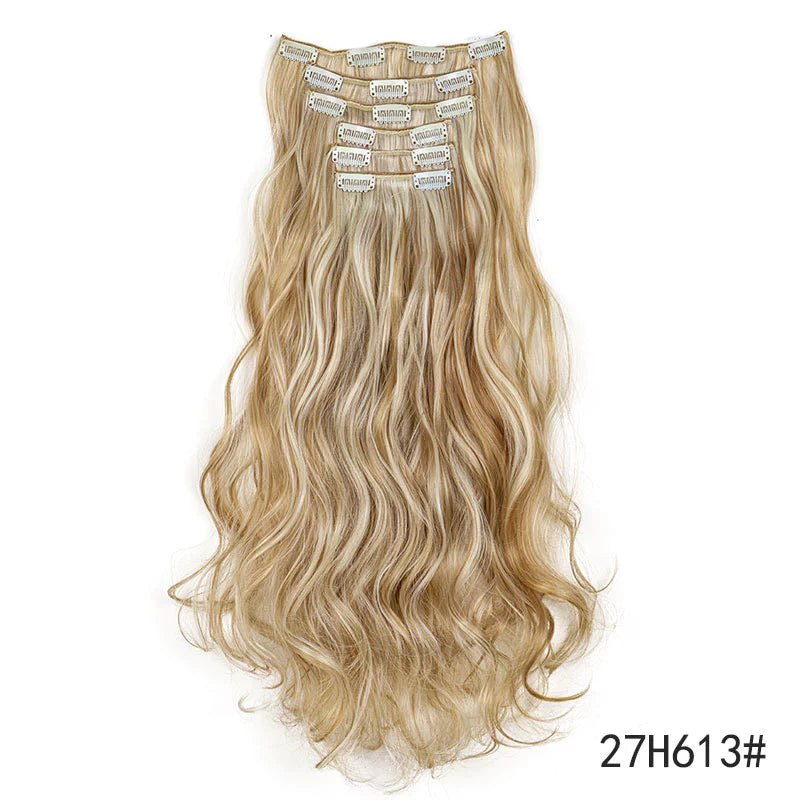 Extensões de Cabelo Sintético Ondulado com 16 Presilhas - Luna Fashion Style -