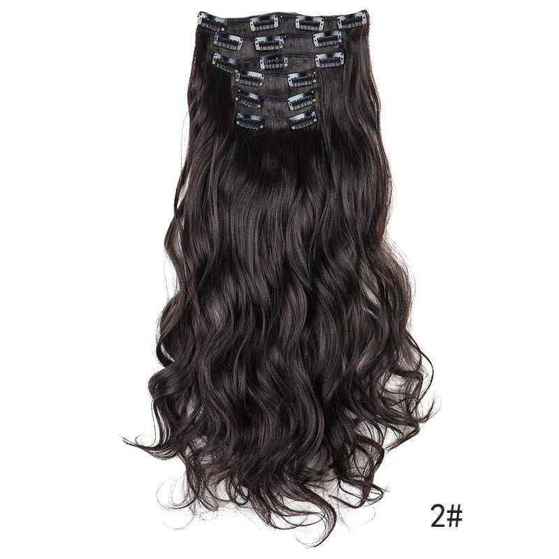 Extensões de Cabelo Sintético Ondulado com 16 Presilhas - Luna Fashion Style -