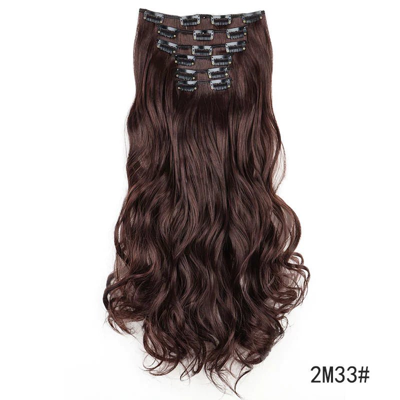 Extensões de Cabelo Sintético Ondulado com 16 Presilhas - Luna Fashion Style -