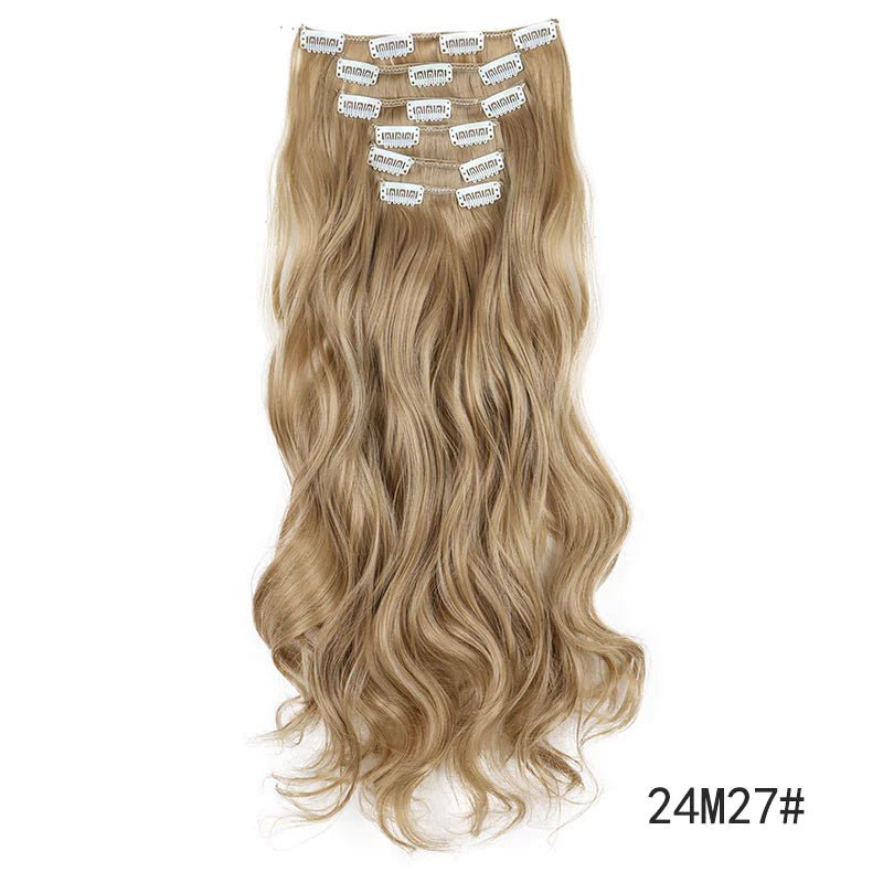 Extensões de Cabelo Sintético Ondulado com 16 Presilhas - Luna Fashion Style -