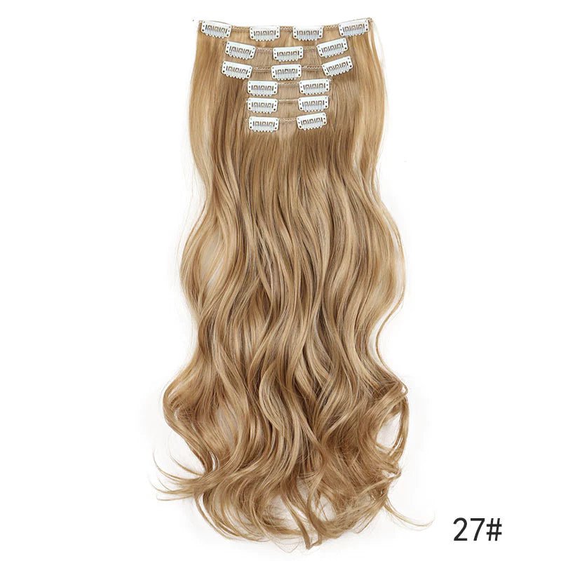 Extensões de Cabelo Sintético Ondulado com 16 Presilhas - Luna Fashion Style -
