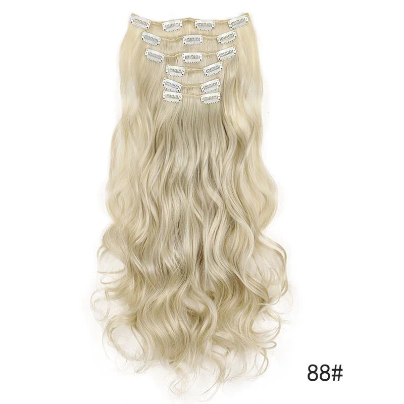 Extensões de Cabelo Sintético Ondulado com 16 Presilhas - Luna Fashion Style -