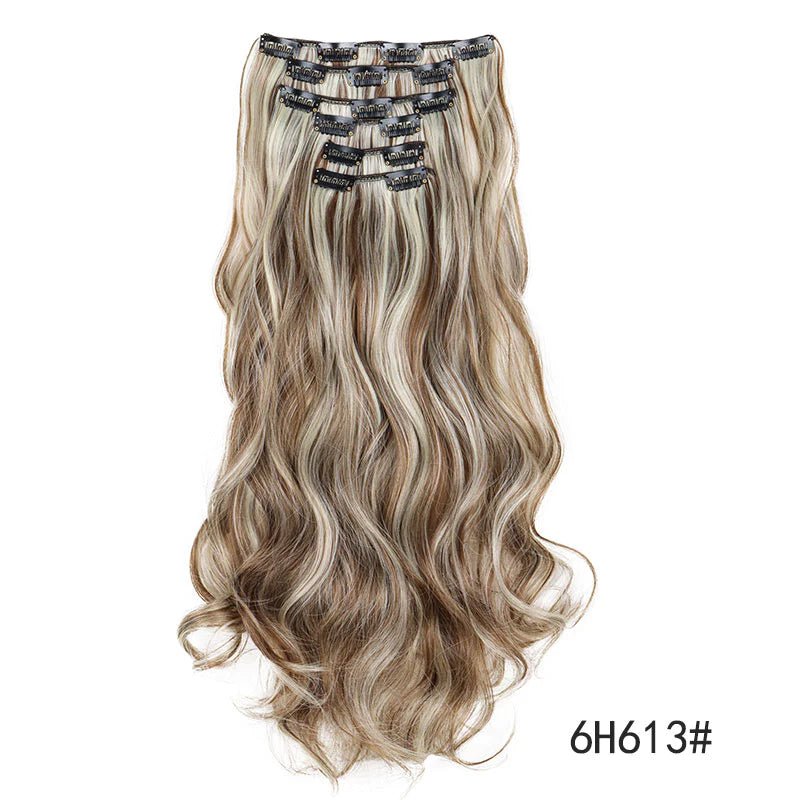 Extensões de Cabelo Sintético Ondulado com 16 Presilhas - Luna Fashion Style -