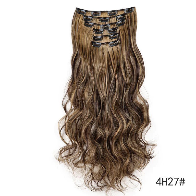 Extensões de Cabelo Sintético Ondulado com 16 Presilhas - Luna Fashion Style -