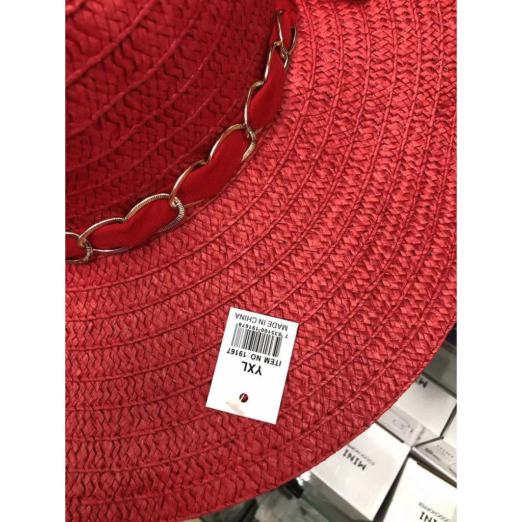 Sombrero casual o de playa con hermoso detalle de bufanda de voile / sombrero liso Sombrero de playa personalizable