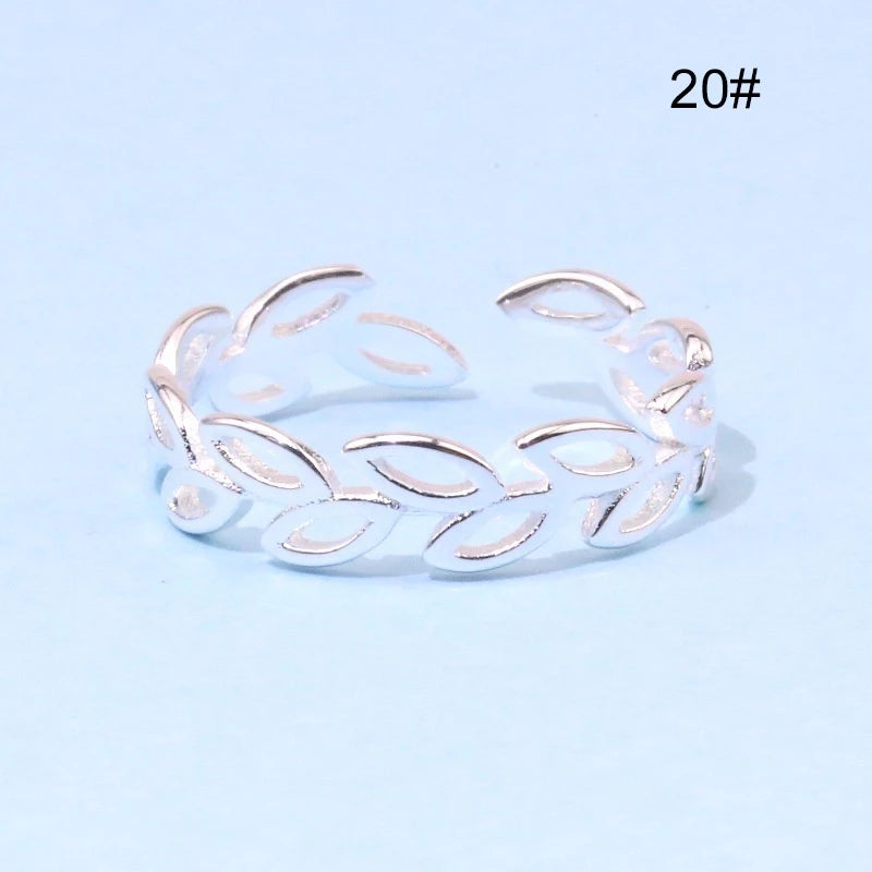 Anel Feminino Ajustável De Prata Pura 925 Legítima Original Vários Modelos Moda Feminina 8
