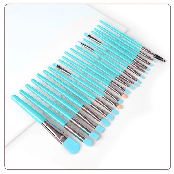 Kit 20 Pincéis Profissionais em Preto e Neon - Luna Fashion Style -