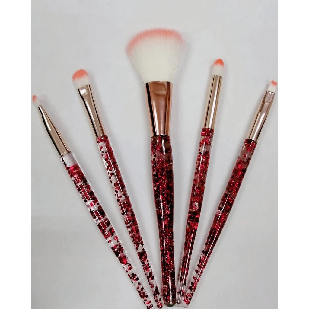 Kit 5 Pincéis Glitter para Maquiagem - Luna Fashion Style -