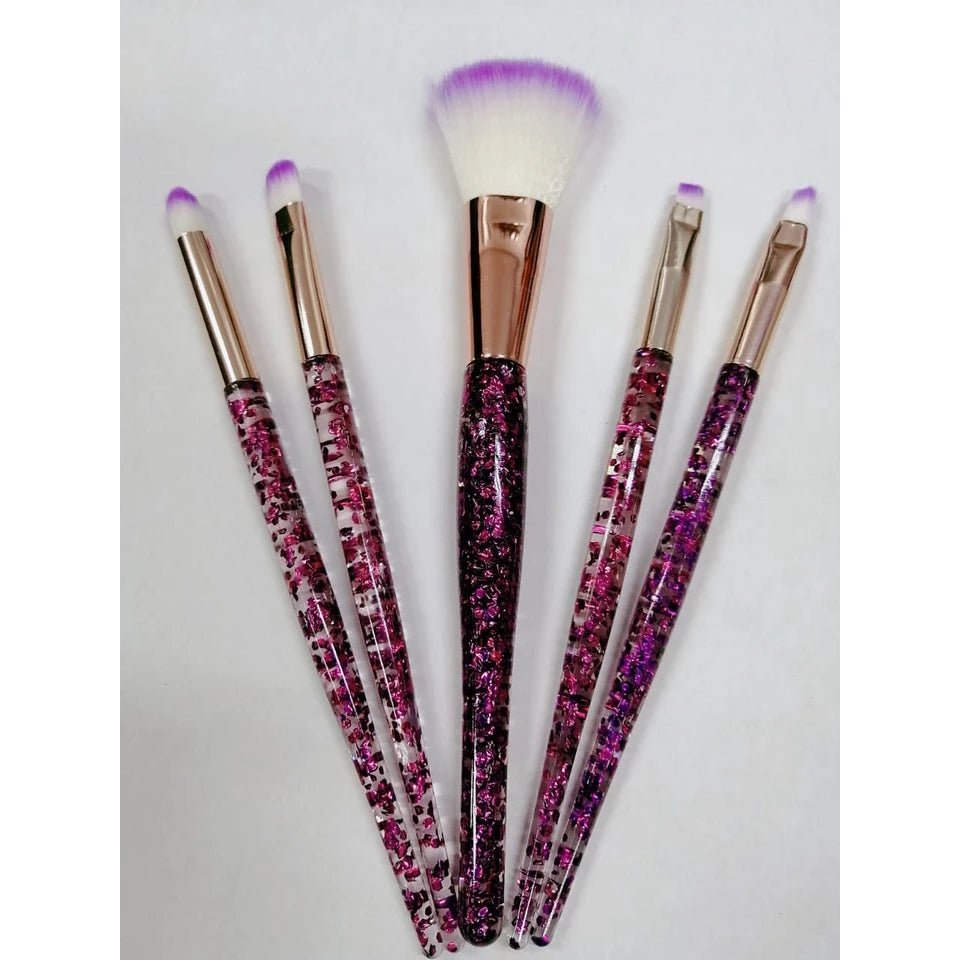 Kit 5 Pincéis Glitter para Maquiagem - Luna Fashion Style -