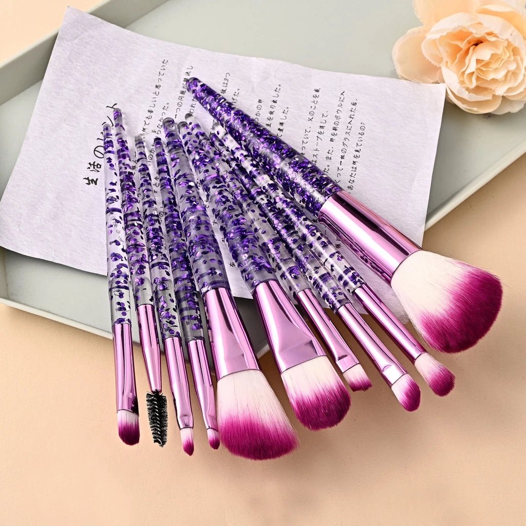 Kit 5 Pincéis Glitter para Maquiagem - Luna Fashion Style -