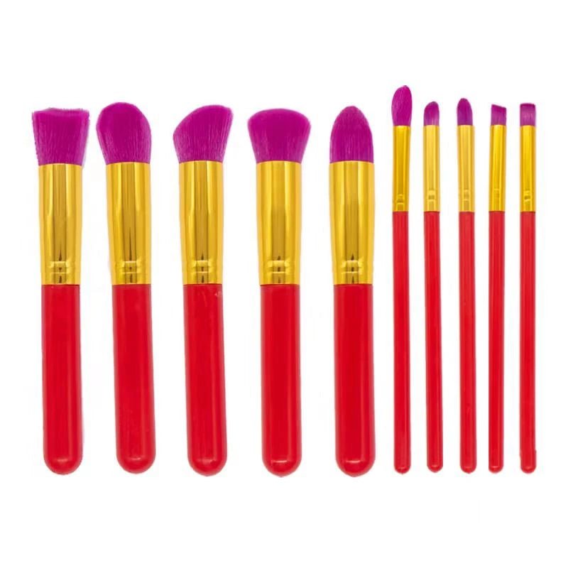 Kit de 10 Pincéis de Maquiagem Profissional - Luna Fashion Style -
