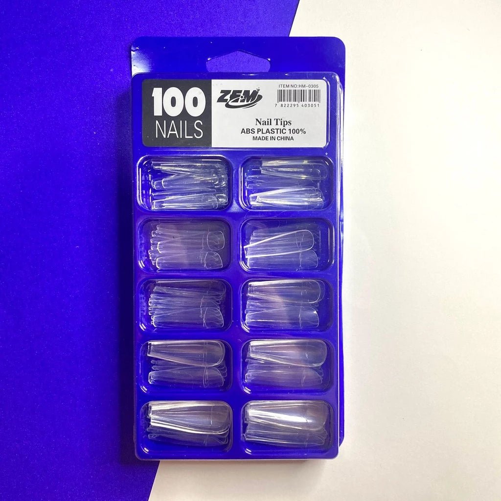 Kit de 100 Unhas Postiças Bailarina Natural - Luna Fashion Style -