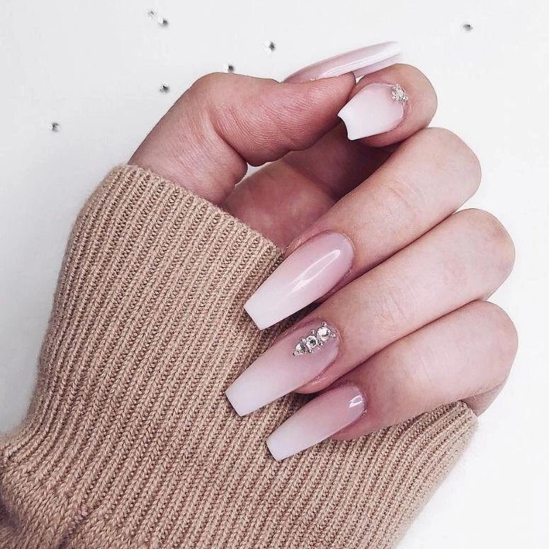 Kit de 100 Unhas Postiças Bailarina Natural - Luna Fashion Style -