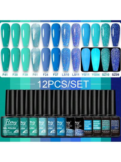 Kit de Esmaltes em Gel Ftmy | 12 Cores - Luna Fashion Style -
