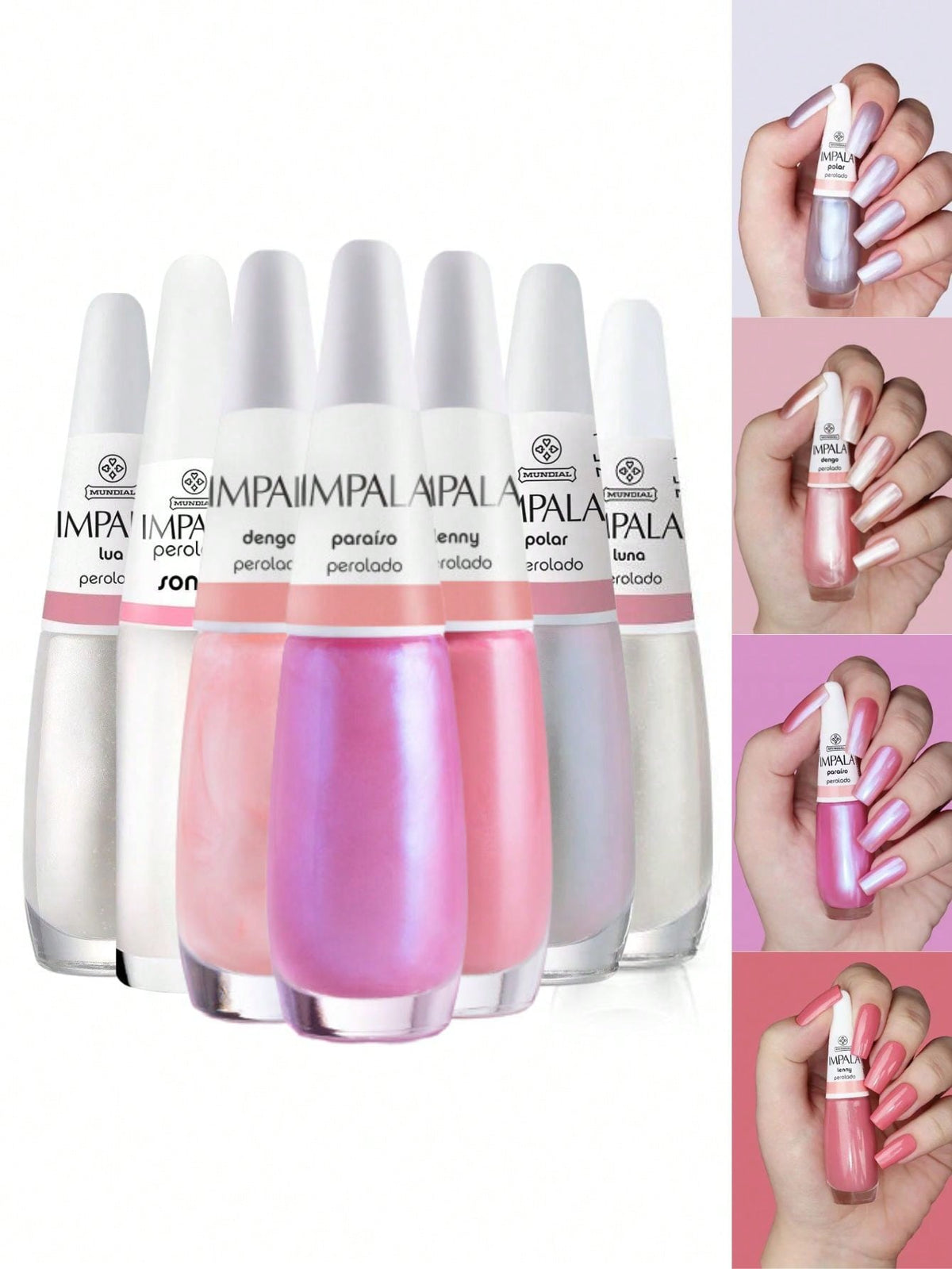 Kit de Esmaltes Perolados Impala | 7 Cores Brilhantes - Luna Fashion Style -