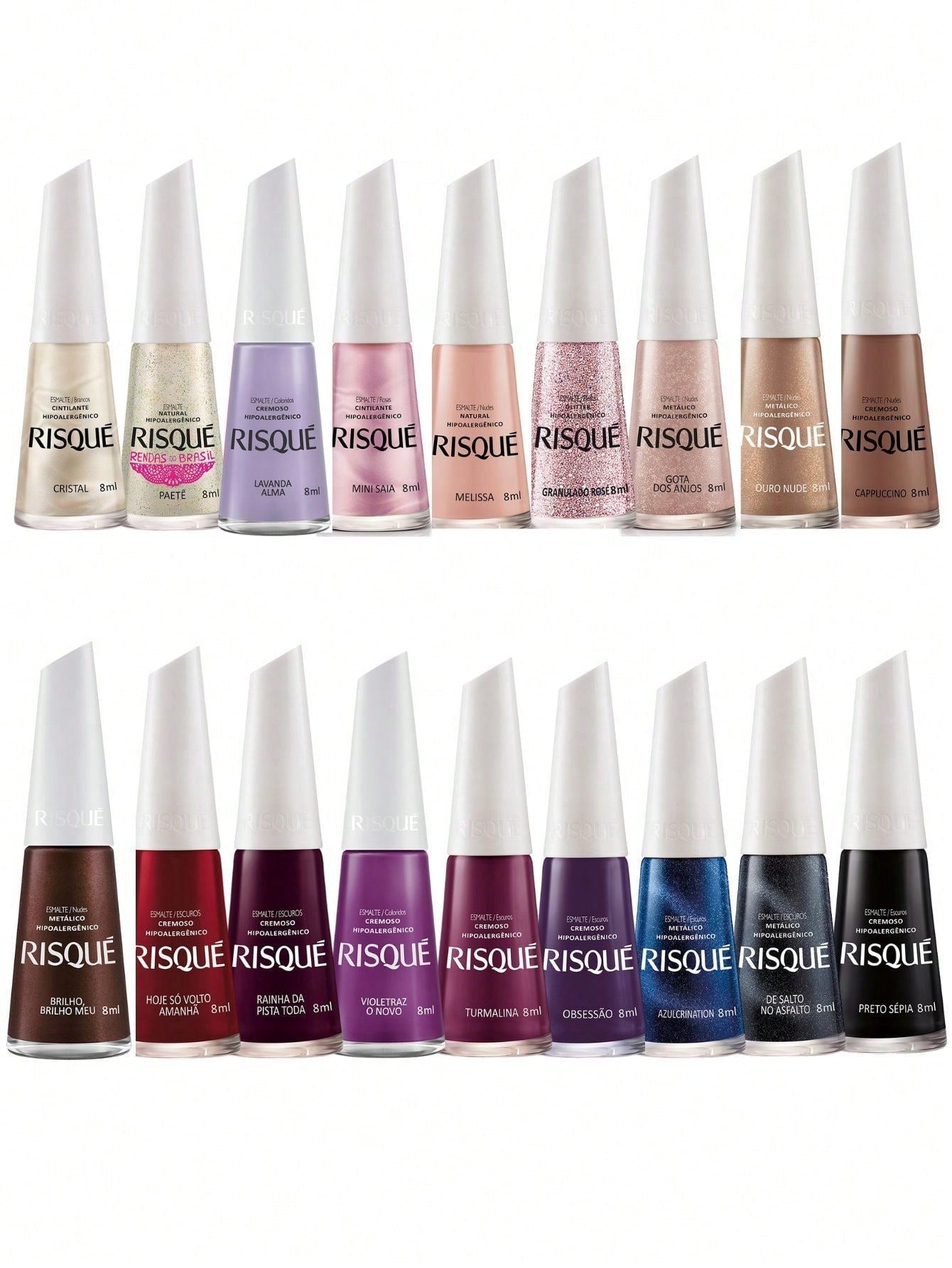 Kit de Esmaltes Risqué | 20 Cores Exclusivas - Luna Fashion Style -