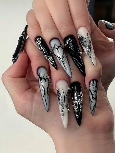 Kit de Unhas Postiças Press On Amendoado | 24 u - Luna Fashion Style -