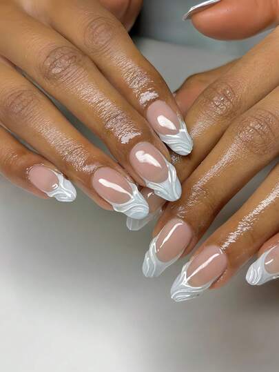 Kit de Unhas Postiças Press On Amendoado | 24 u - Luna Fashion Style -