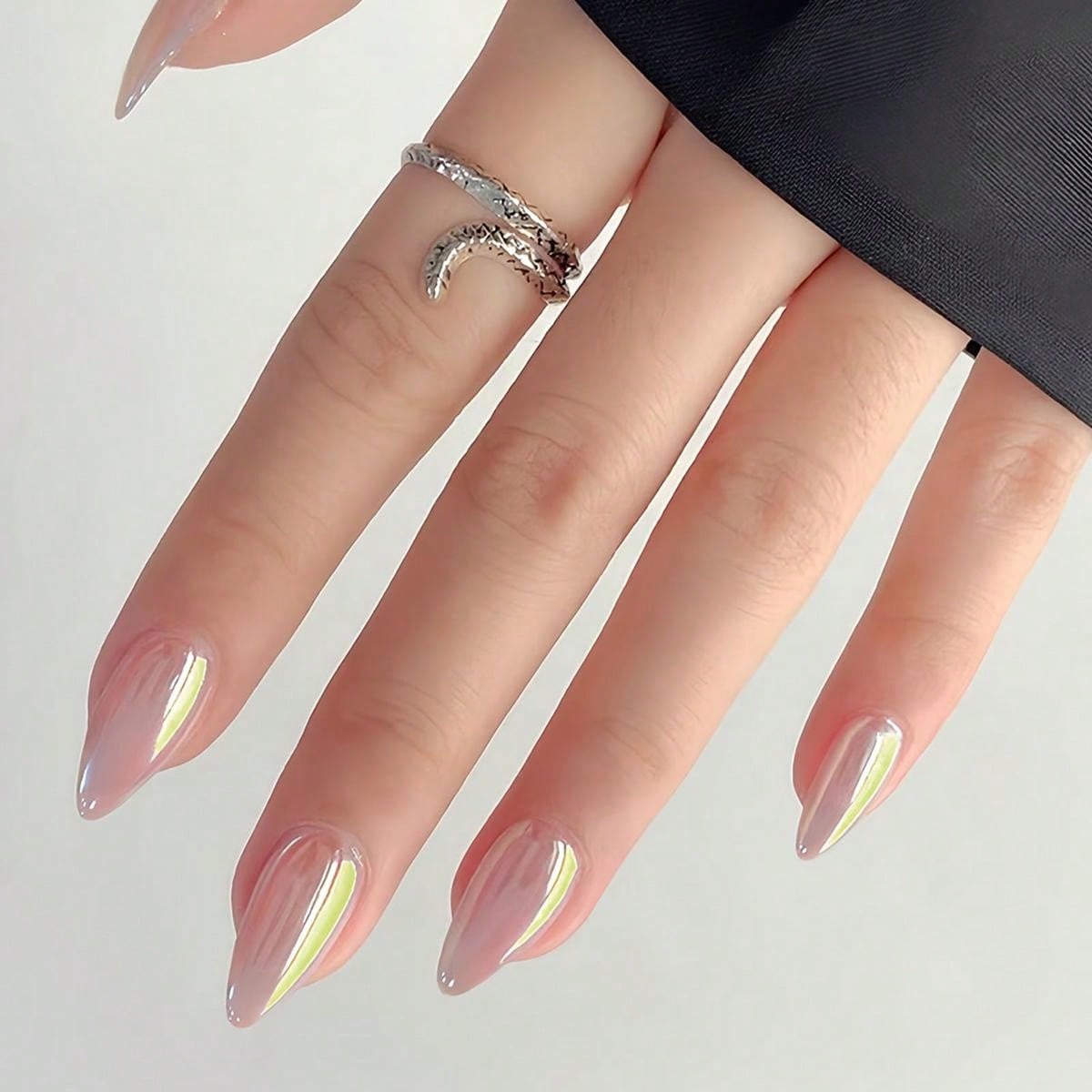 Kit Manicure Francesa Longa Aurora Sereia | 24 u - Luna Fashion Style -