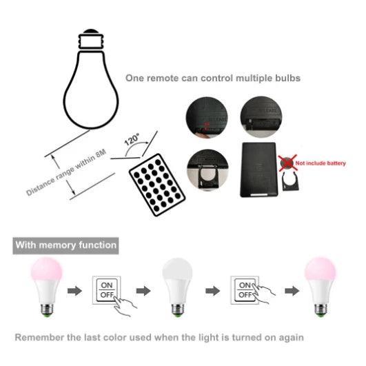 Lâmpada Led Multi - Color - Luna Fashion Style -