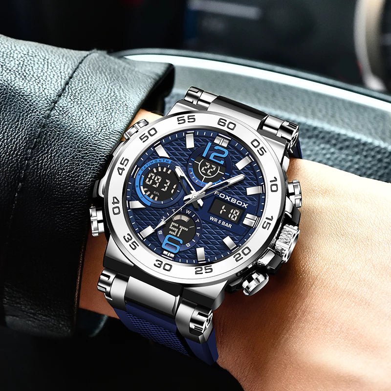 LIGE Relogio Digital Masculino | à prova d'água - Luna Fashion Style -