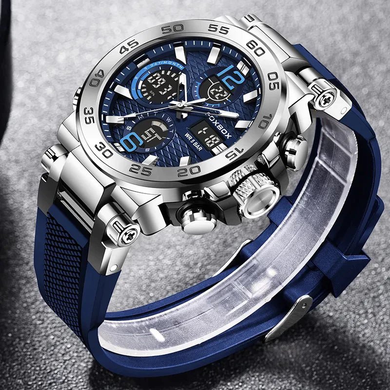 LIGE Relogio Digital Masculino | à prova d'água - Luna Fashion Style -