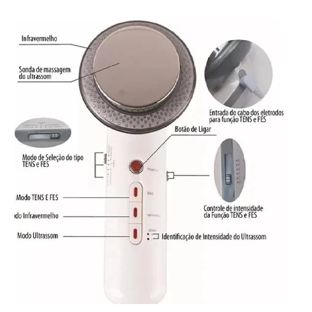 LipoLed | Lipocavitação Estético Profissional 3 em 1 - Luna Fashion Style -