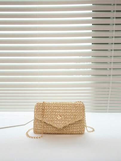 Mini Bolsa Pequena com Aba de Corrente - Luna Fashion Style -